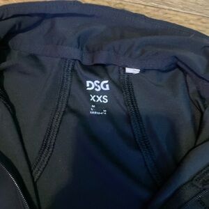 Black DSG collard workout shirt